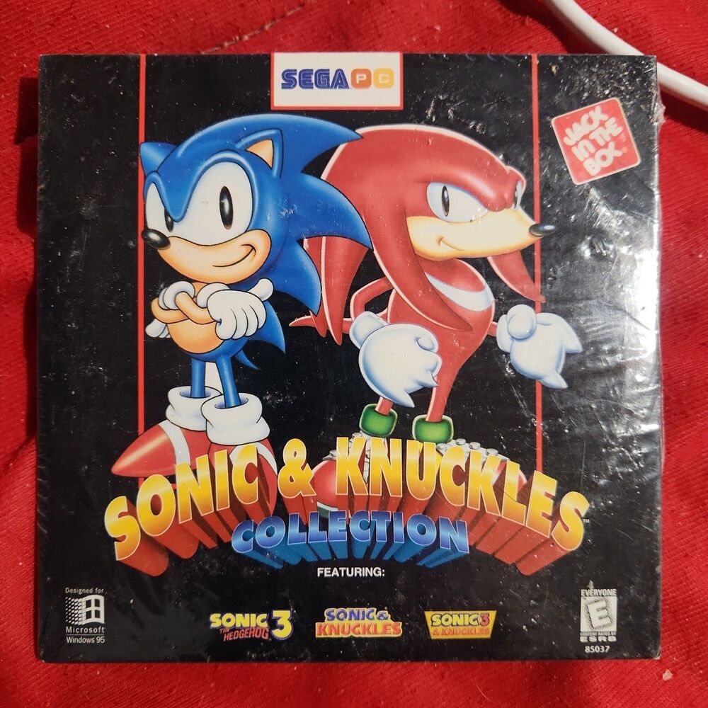 Vintage 1996 Sega PC Sonic & Knuckles Collection Jack In The Box Exclusive RARE